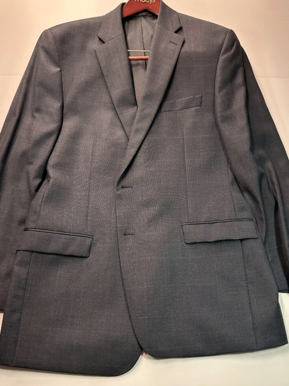 Ralph Lauren, Lauren Suit 44 100% Wool, Green Label, Pants 38X34 Gray pinstripe